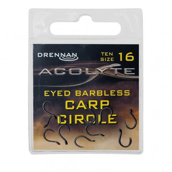 Carlige Drennan - Acolyte Carp Circle Barbless Nr. 16